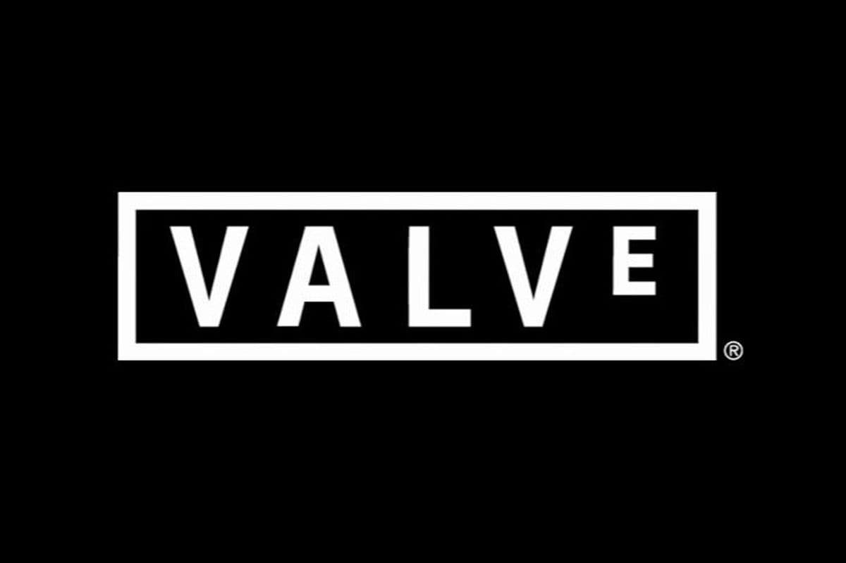 Logo de Valve, con el nombre de la empresa escrito en un rectángulo, representando la compañía de videojuegos
